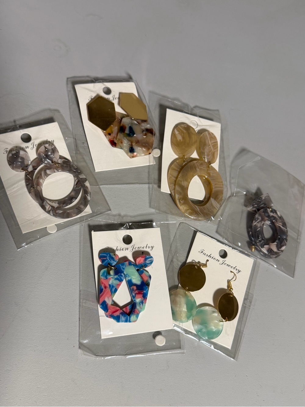 Assorted Women’s acrylic Drop Earrings - Multicolor